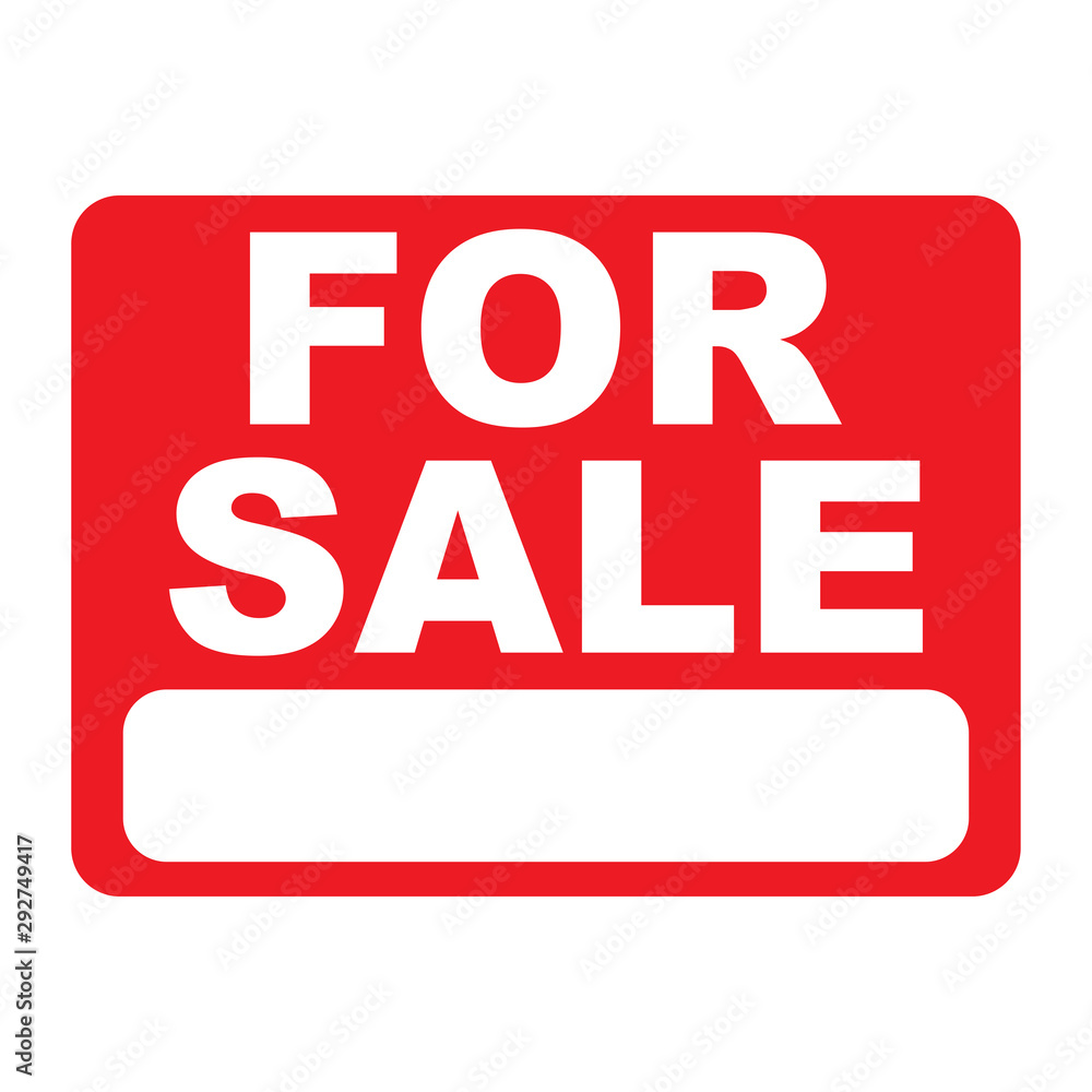 for sale sign on red background vector for sale sign on red background vector