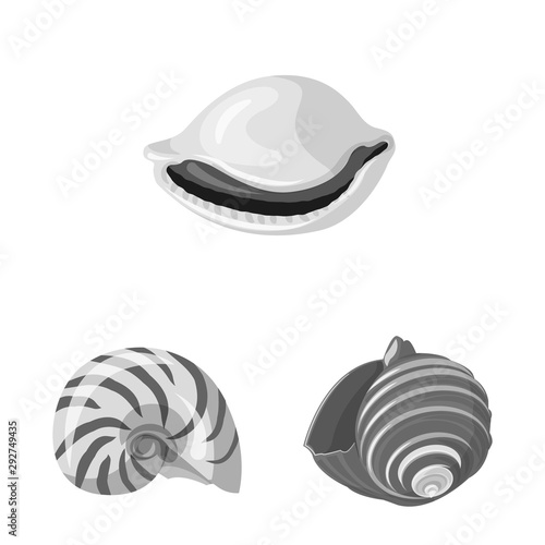 Isolated object of aquarium and aquatic icon. Set of aquarium and decoration stock symbol for web.