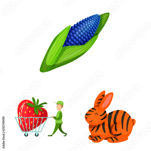 Vector design of modified and genetically icon. Set of modified and science vector icon for stock.