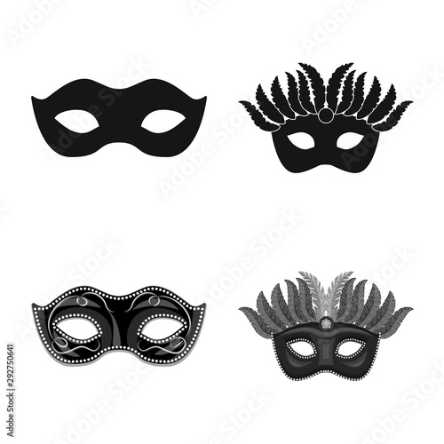 Vector design of luxury and celebration sign. Collection of luxury and hide vector icon for stock.
