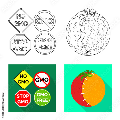 Isolated object of test and synthetic sign. Collection of test and laboratory stock symbol for web.