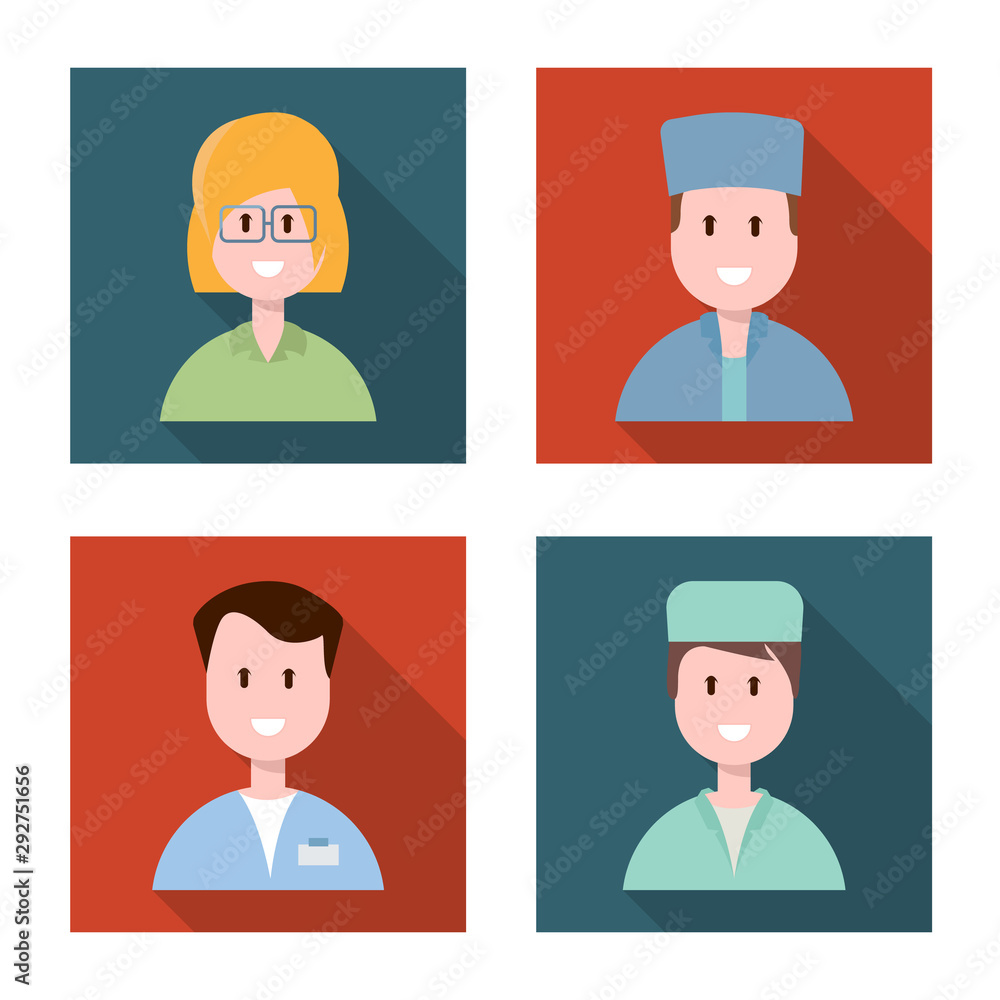 Vector illustration of medical and clinic symbol. Set of medical and people stock symbol for web. Vector illustration of medical and clinic symbol. Set of medical and people stock symbol for web.