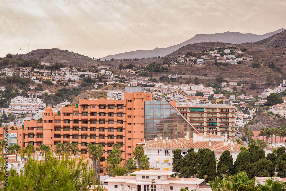 hotels and buildings in Almuñecar, Spain