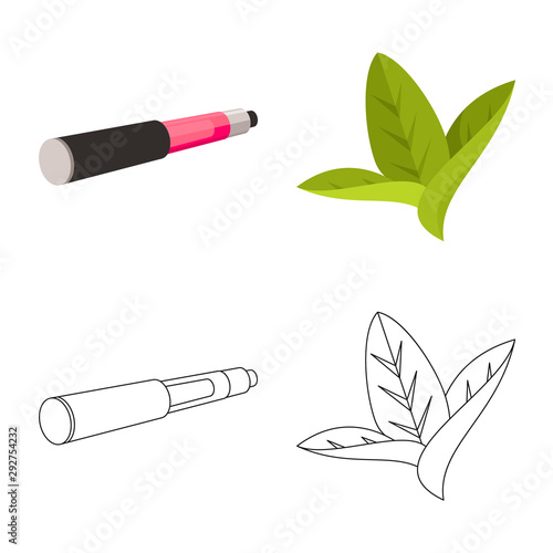 Vector design of accessories and harm sign. Set of accessories and euphoria vector icon for stock.