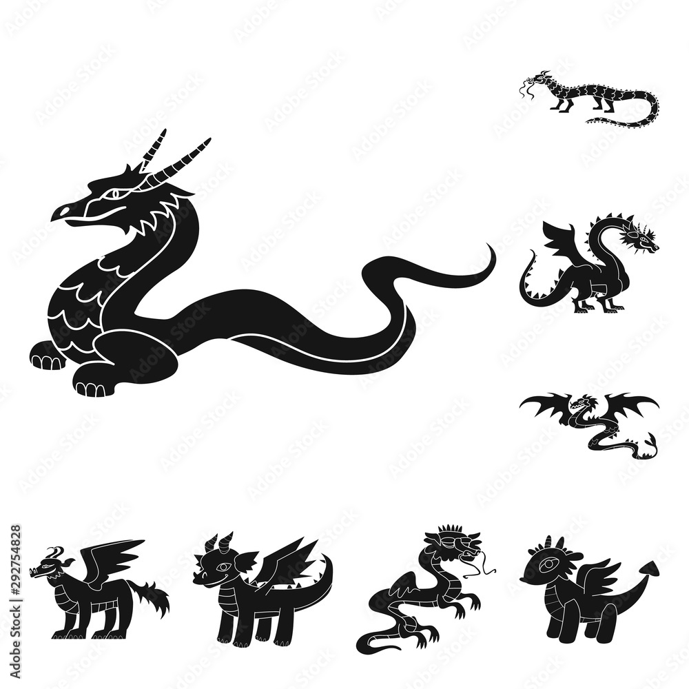 Vector design of dinosaur and history sign. Set of dinosaur and animal stock symbol for web. Vector design of dinosaur and history sign. Set of dinosaur and animal stock symbol for web.