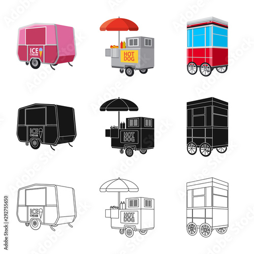 Vector design of marketing and tent icon. Collection of marketing and outdoor vector icon for stock.