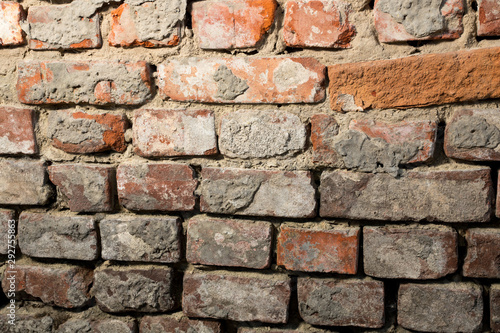 Texture of a brick wall. The old wall.