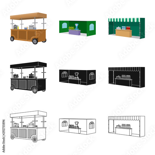 Vector design of marketing and tent logo. Collection of marketing and outdoor stock vector illustration.