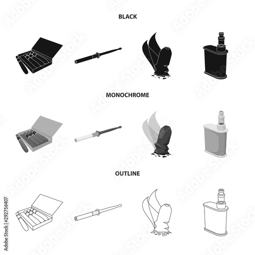 Isolated object of accessories and harm sign. Collection of accessories and euphoria stock symbol for web.