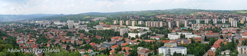 Obraz na płótnie Panorama of the city of Miskolc in the north of Hungary w salonie