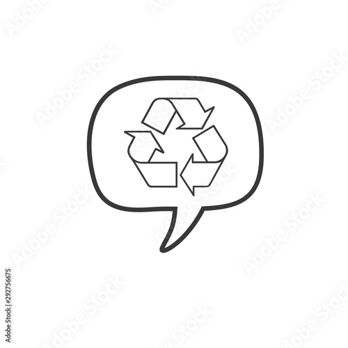 recycle chat bubble icon de...