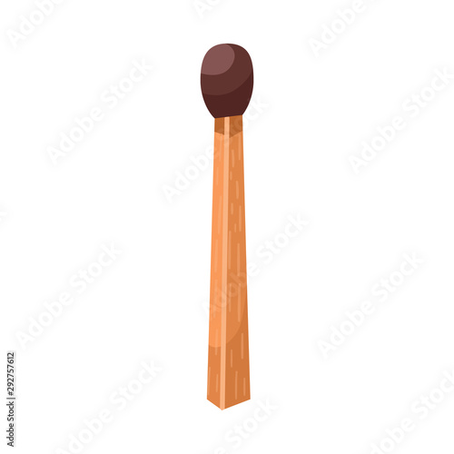 Vector illustration of matchstick and household icon. Graphic of matchstick and small stock symbol for web.