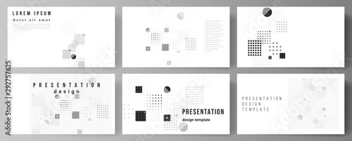 The minimalistic abstract vector illustration of the editable layout of the presentation slides design business templates. Abstract vector background with fluid geometric shapes.
