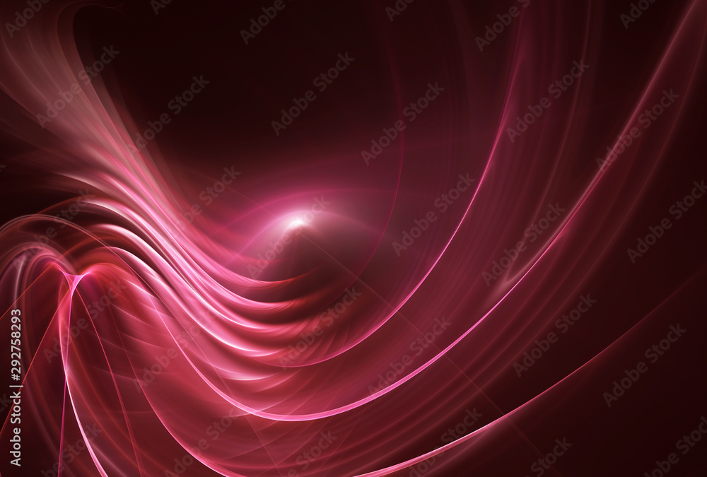 Fototapeta premium Abstract color dynamic background with lighting effect. Fractal wavy. Fractal art
