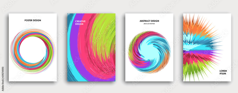 Multi-colored book cover page design, creative abstract background. - obrazy, fototapety, plakaty 