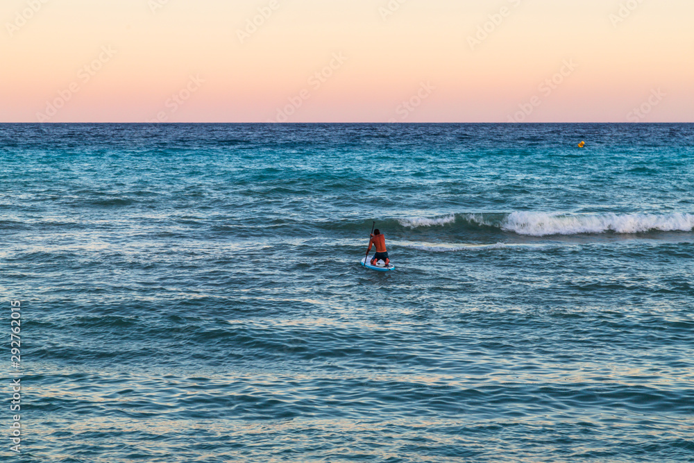 Man on a surfboard