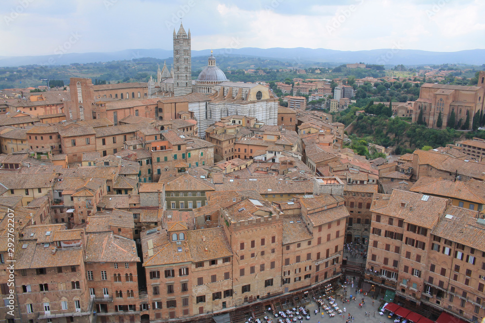 The historic and medieval center of Siena, Tuscany, Italy The historic and medieval center of Siena, Tuscany, Italy