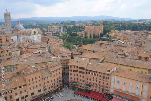 The historic and medieval center of Siena, Tuscany, Italy