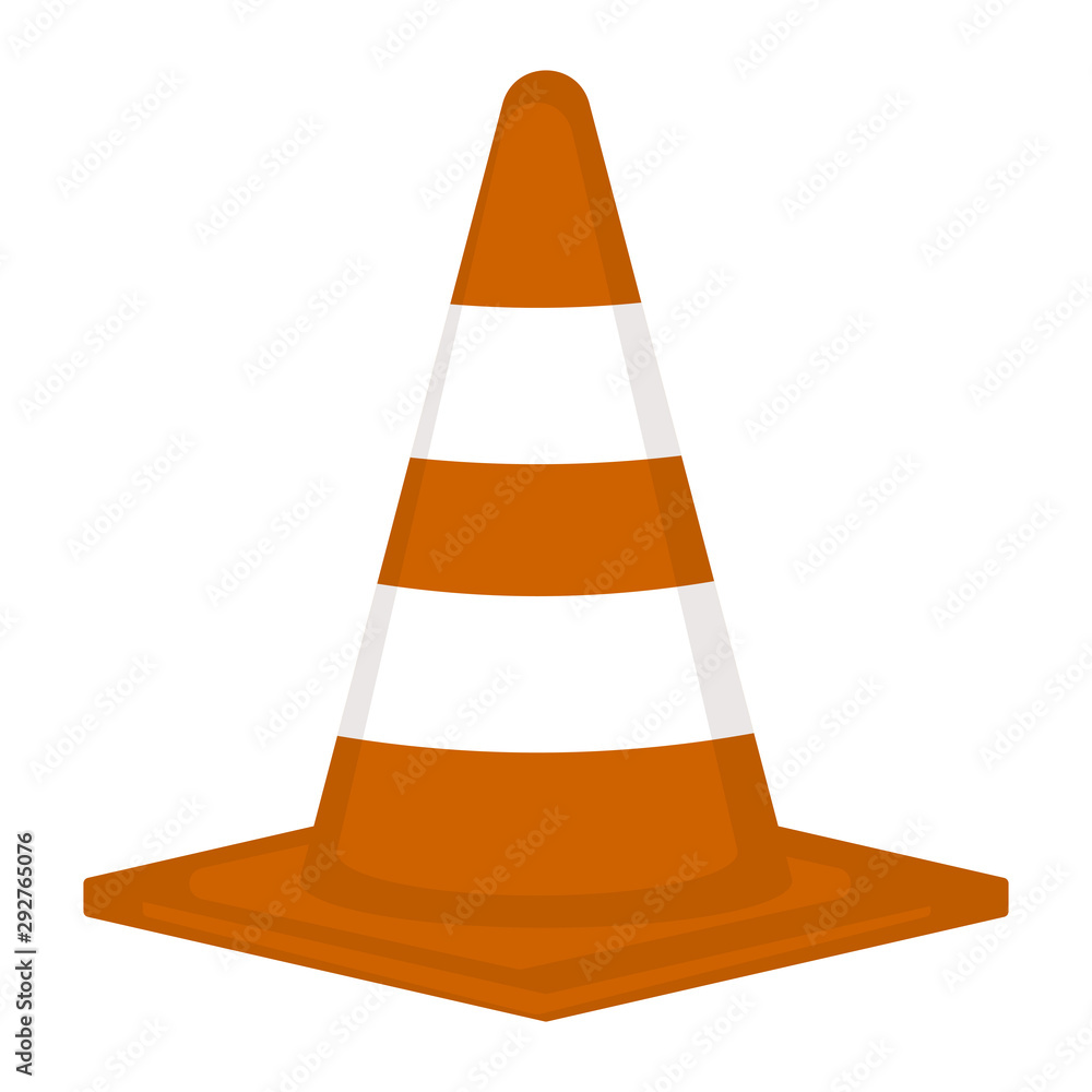 Isolated traffic cone on a white background - Vector Isolated traffic cone on a white background - Vector