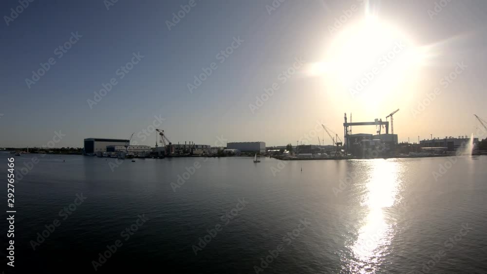 Rostock Hafen Ausfahrt - Sicht vom Boot