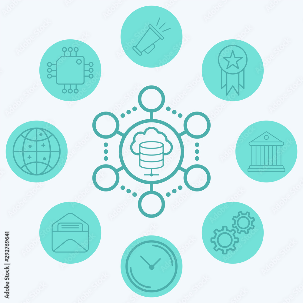Cloud network vector icon sign symbol Cloud network vector icon sign symbol