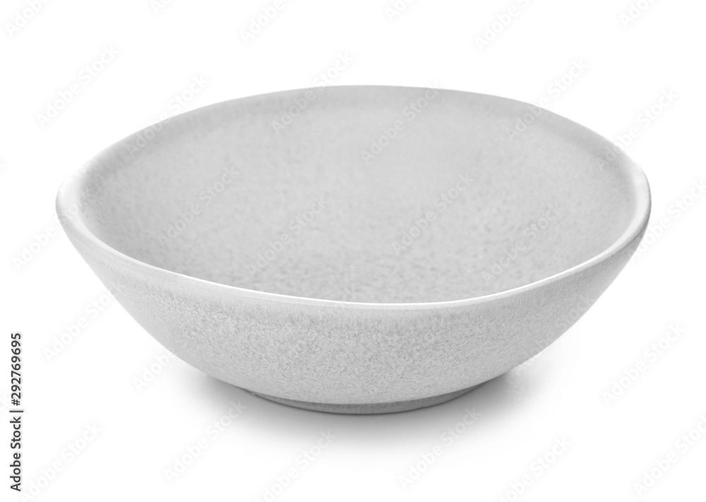 Empty ceramic bowl on white background Empty ceramic bowl on white background