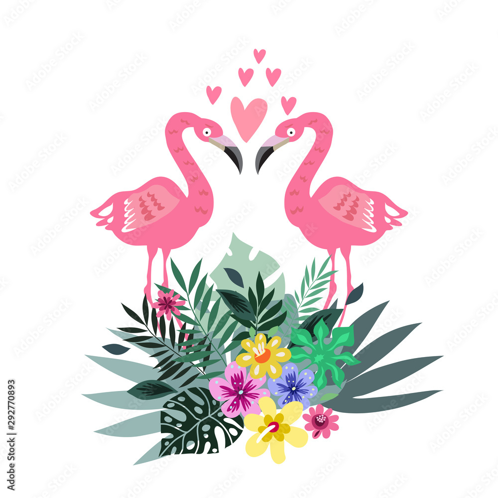 Naklejka premium Flamingo pink2