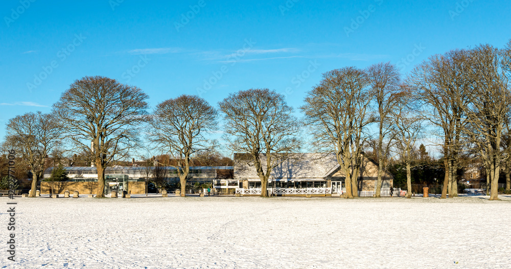 David Welch winter gardens building and central entrance in Duthie Park, Aberdeen, Scotland