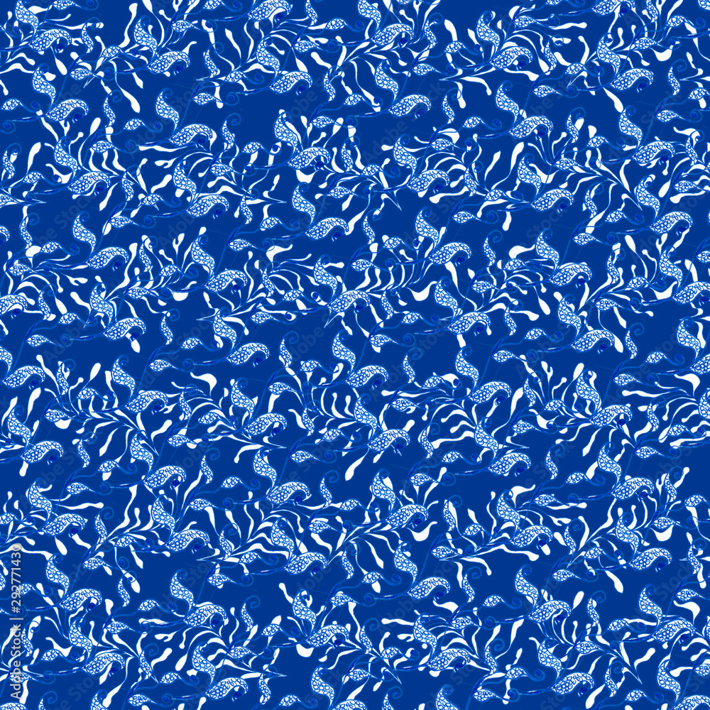 Hand drawn seamless pattern. Trendy pattern with corals and algae on a white background for printing, fabric, textile, manufacturing, wallpapers. Sea bottom. Hand drawn seamless pattern. Trendy pattern with corals and algae on a white background for printing, fabric, textile, manufacturing, wallpapers. Sea bottom.