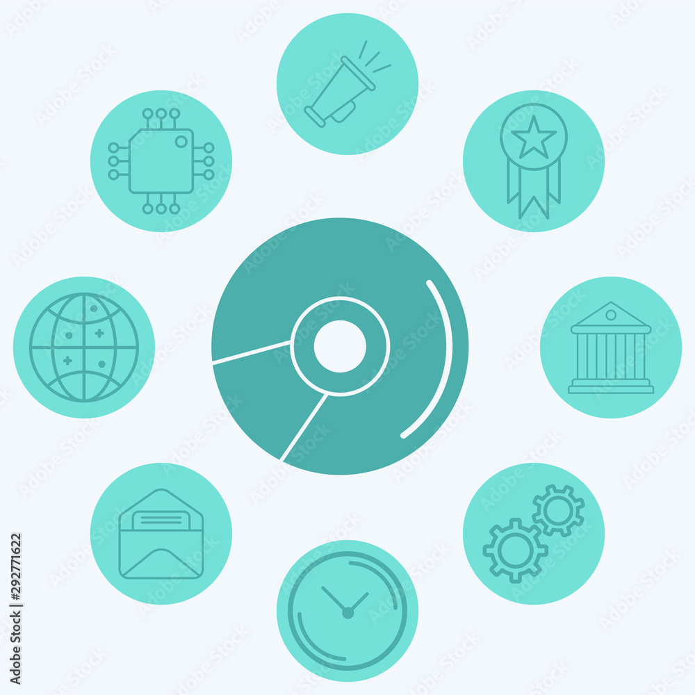 Compact disc vector icon sign symbol Compact disc vector icon sign symbol
