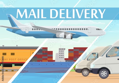 Mail delivery service, shipping logistics