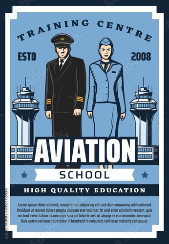 Pilot school, civil aviation staff training center