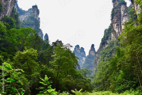Sandstone Pillars in Zhangjiajie National Park