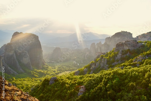 Sunset in Meteora, Greece
