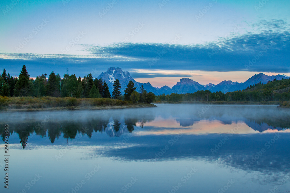 Dawn at Oxbow Bend, Grand Teton National Park, Wyoming