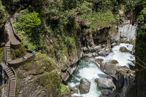 The gorge of the Pavillon del Diablo near Banos in Ecuador.