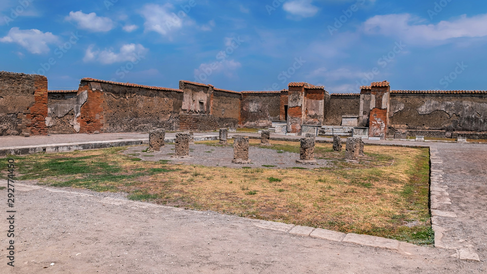 Ruins of the Ancient town of Pompeii in Italy