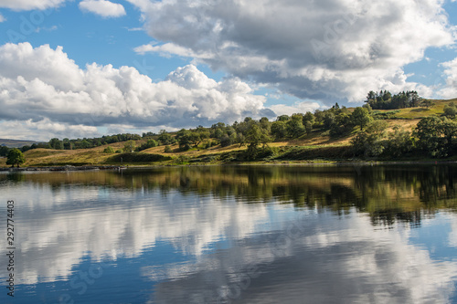 Clouds Reflected in the River of Awe at Cruachan Dam, Scotland