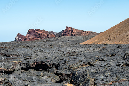 Black lava flow solidified in Santiago Island, Galapagos. © Stefano 