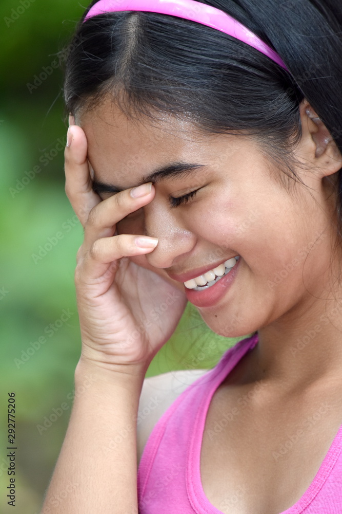 Young Minority Teenage Female And Laughter Young Minority Teenage Female And Laughter