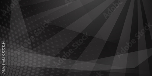 Abstract background of dots and intersecting lines in black and gray colors