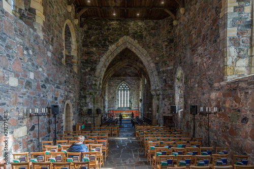 Fototapeta The Chapel in the Iona Abbey, Iona Isle, Scotland