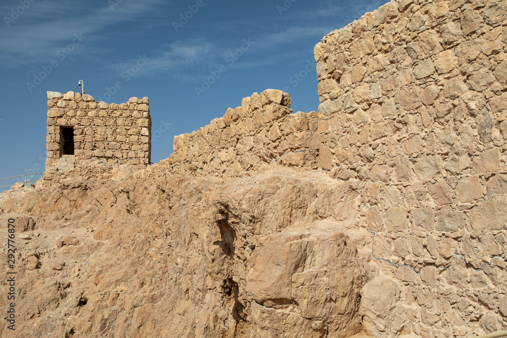 Rock Walls in the Fortress of Masada, Israel