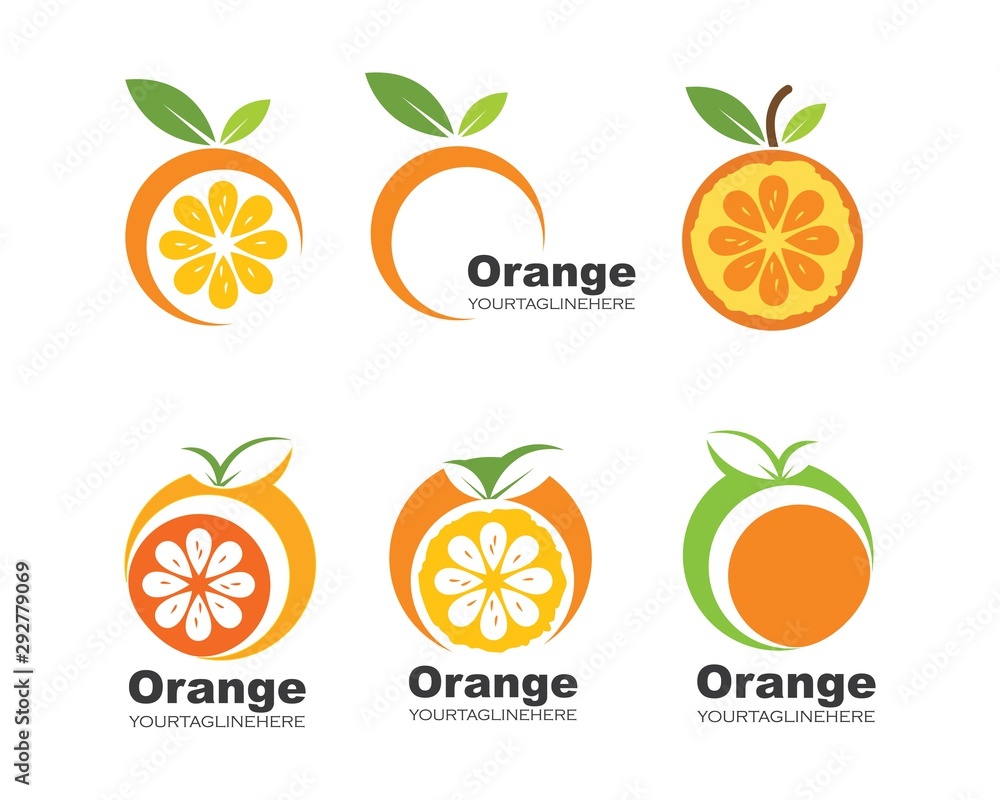 orange fruit icon vector logo illustration orange fruit icon vector logo illustration