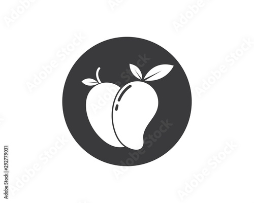 mango fruit vector illustration logo