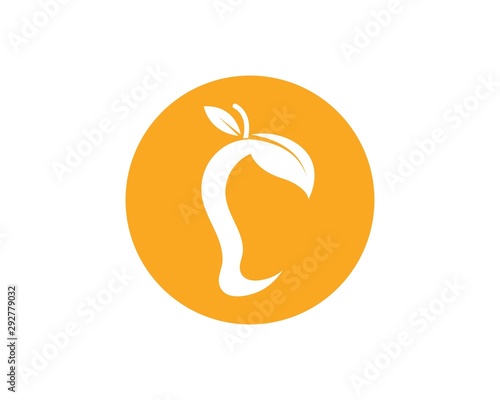 mango fruit vector illustration logo