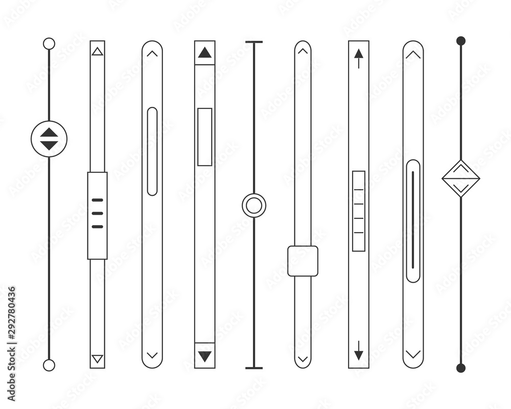 Scroll bars for ui Stock Vector Adobe Stock
