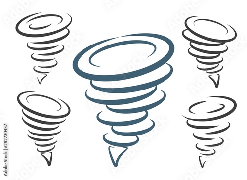 Tornado cartoon icons