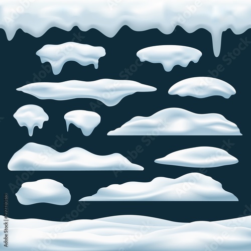 Snow caps and roof icing
