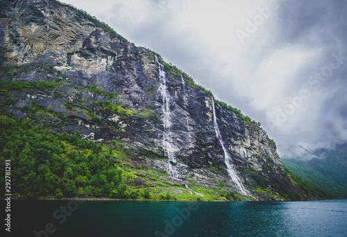 seven sisters waterfall in geiranger